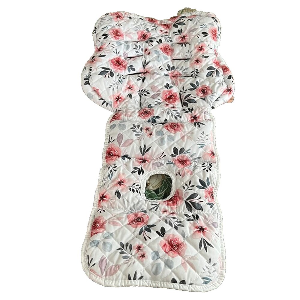 Reversible High Chair Stroller Replacement Cushion Pad Pink Floral Universal